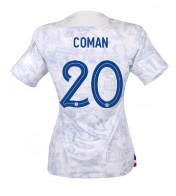 Francja Kingsley Coman #20 Koszulka Wyjazdowych Kobiety MŚ 2022 Krótki Rękaw